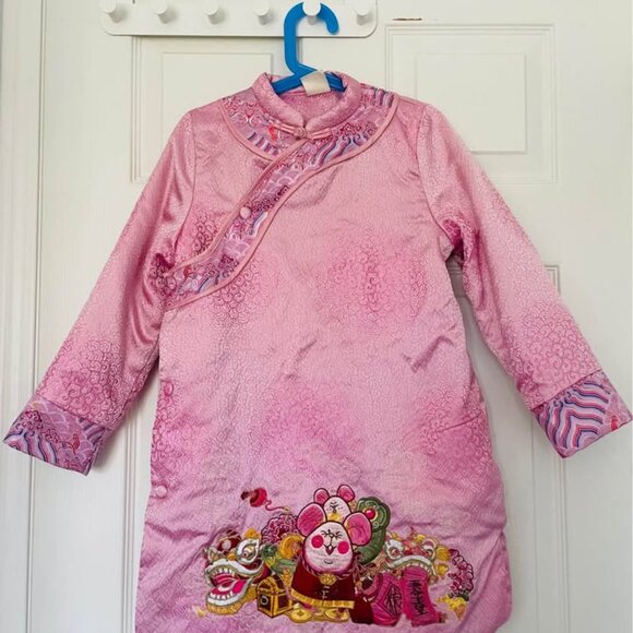 NIANYI Girls Hanfu Tang suit chinese new year traditional wear Rat Magua Jacket - Picture 4 of 9